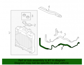 Radiator tube cooling oil BMW 5 F10 10-16 outlet