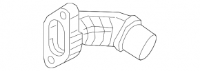 Intercooler pipe right from cooler first Honda Accord 18-22 1.5T plastic