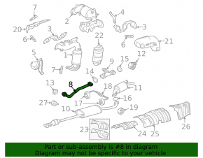 Front downpipe Toyota Highlander 08-10 hybrid, rusty