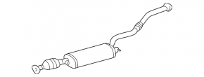 Exhaust line middle section with catalytic converter Lexus RX300 98-00