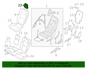 Headrest 2nd row rear right Volvo XC90 16-25 leather black, Nappa