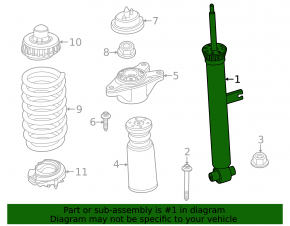 Rear left shock absorber BMW 2 G42 22-25 M package