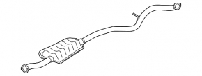 Exhaust line middle part with catalytic converter Subaru Outback 10-14 2.5