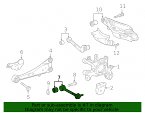 Rear left transverse control arm Toyota Rav4 13-18