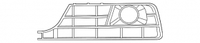 Right front bumper grille for Audi A7 16-18 for radar