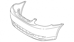 Front bare bumper Toyota Corolla 03-04
