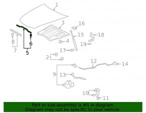 Hood Seal Lexus LS460 LS600h 07-17