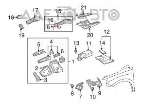 Engine cover right Lexus RX350 10-15