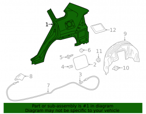 Rear left wing Toyota Rav4 19-20