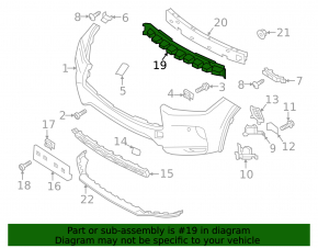 Front Bumper Absorber Infiniti QX50 19-20