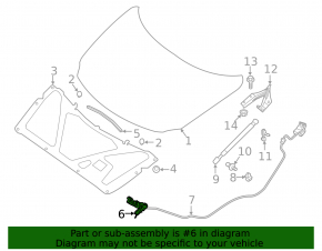 Nissan Maxima A36 16-23 Hood Lock