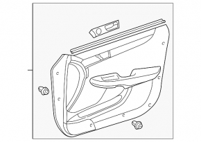 Lexus ES300 ES330 front right door panel, beige