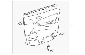 Front left door panel for Toyota Sienna 2010-2011