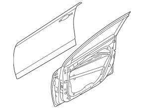 Door bare front left Hyundai Elantra 21-23