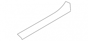Front right door sill plate for Nissan Leaf 13-17, gray