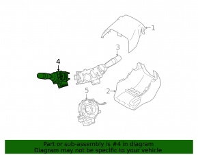 Left steering column switch for Toyota Highlander 2013