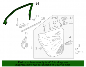 Door frame inner rear right Chevrolet Equinox 18-