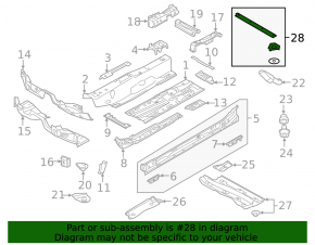 Rear left underbody protection for Audi A3 8V 16-18 e-tron, small