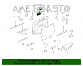 Mercedes W164 ML inner front right door handle