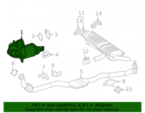 Exhaust pipe middle part Mercedes W167 GLE 350 24-25 2.0T