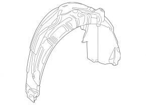 Rear left fender liner for Mercedes C-class W205 15-18