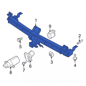 Rear bumper reinforcement for towbar Ford Flex 09-19