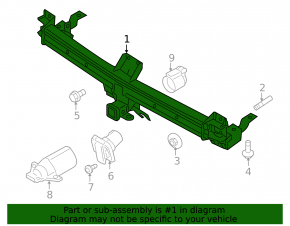 Rear bumper reinforcement for towbar Ford Flex 09-19