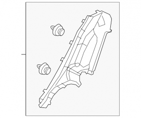 Rear pillar trim right lower Mazda 3 19- 4d black, Japan built