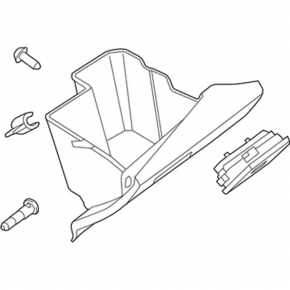 Glove box, glove compartment Ford Transit Connect MK2 13-18 black, scratch