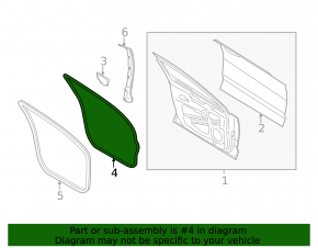 Lincoln MKZ 13-20 front left door seal