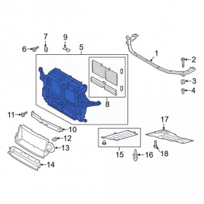 Radiator deflector blinds Ford Explorer 20 - without motor