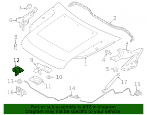 Right hood latch bracket for Land Rover Discovery 17-23