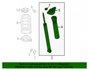 Rear right shock absorber Mazda CX-9 16-18 for R20