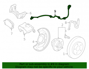 Front right ABS sensor for Chevrolet Volt 11-15