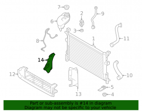 Lower left radiator deflector Infiniti QX30 17-19