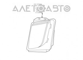 Fog lamp left PTF Cadillac ATS 13-19