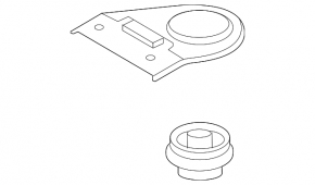 Upper intercooler bracket for Kia Sportage 23-26 HEV (rubber and metal)