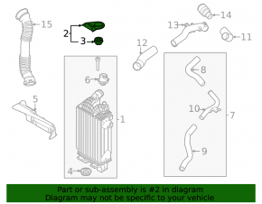Upper intercooler bracket for Kia Sportage 23-26 HEV (rubber and metal)