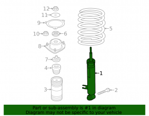 Rear shock absorber left BMW X5 E70 07-13 with support, without self-leveling