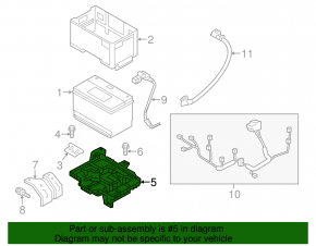 Battery tray Hyundai Santa FE Sport 13-16 for 68A