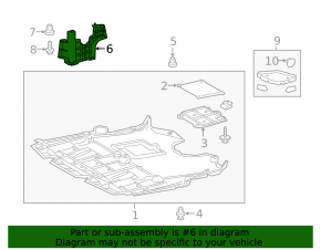 Right side engine guard for Lexus IS250 IS300 IS350 06-13