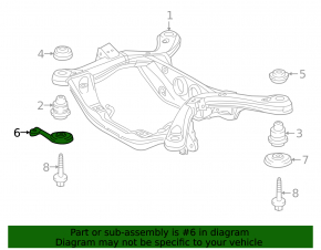Rear subframe burr right Lexus RX350 RX450h 16-22