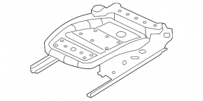 Right passenger seat runner for VW Jetta 11-USA, mechanical, without frame