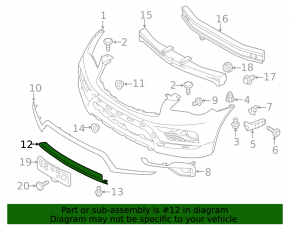 Infiniti QX50 16-17 Front Bumper Lip