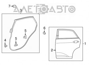 Lexus RX350 RX450h 10-15 rear right door