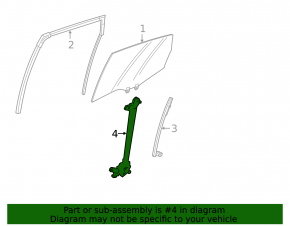 Window lifter with motor rear right Honda HR-V 16-22