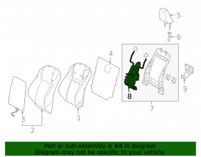 Driver's seat lumbar support with motor for Toyota Rav4 16-18