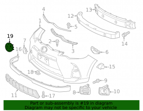 Toyota Prius C 15-19 Front Bumper Emblem