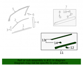 Door trim lower inner front right Lexus RX350 RX450h 10-15