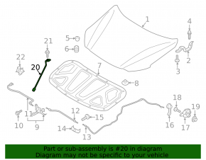 Support bonnet stop Hyundai Elantra AD 19-20